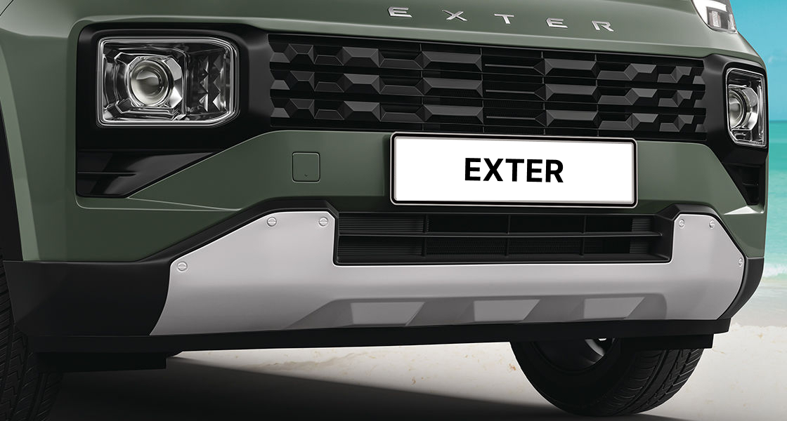 Parametric designed front grille Solid & wide front skid plate