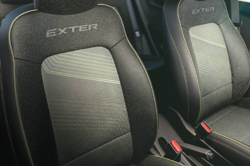 Sporty semi-leatherette upholstery